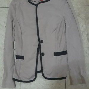 Beige Buttoned Down- 2 Button Blazer